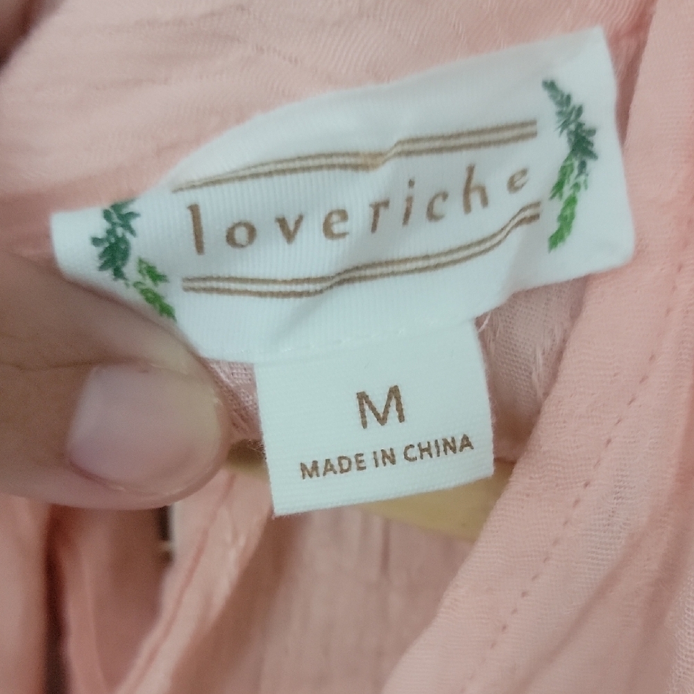 Love Riche Salmon Asymmetrical Bell Sleeve Blouse - Picture 6 of 8